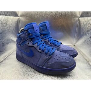 Size 8.5 Air Jordan 1 Retro High Premium Blue Suede Womens‎ Sneakers AH7389-400